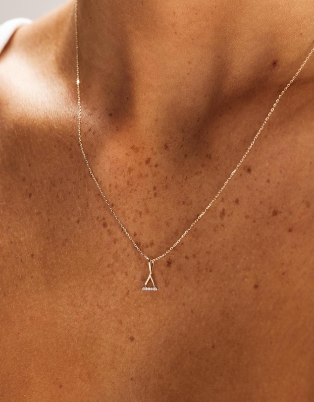 Luna Rae - Solid Gold - Fire Element Diamond Necklace