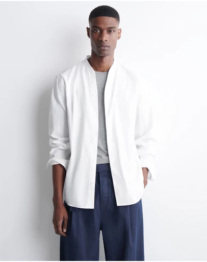 COS - Grandad-Collar Cotton Shirt