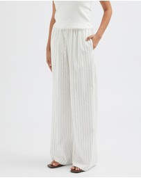 FRIEND of AUDREY - The Stripe Tie Waist Trouser