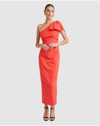 Honey and Beau - Thira One Shoulder Bow Dress