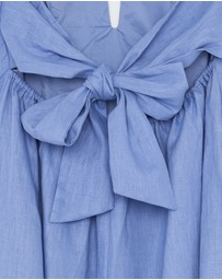 Revibe - Repaired AERE Odele Linen Halter Midi Dress - AU 14
