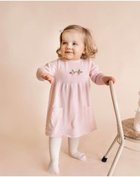 Bebe by Minihaha - Charlie Organic Hand Embroidered Knit Dress - Babies