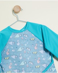 itti bitti - Sleeved Bib Smocks - Dino