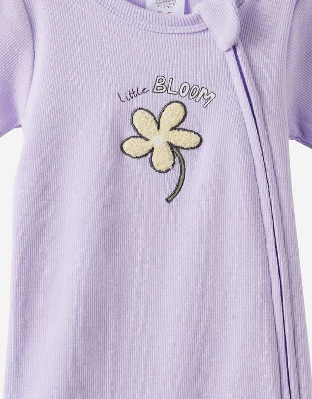 Cotton On Kids - Growie Short Sleeve Zip Romper