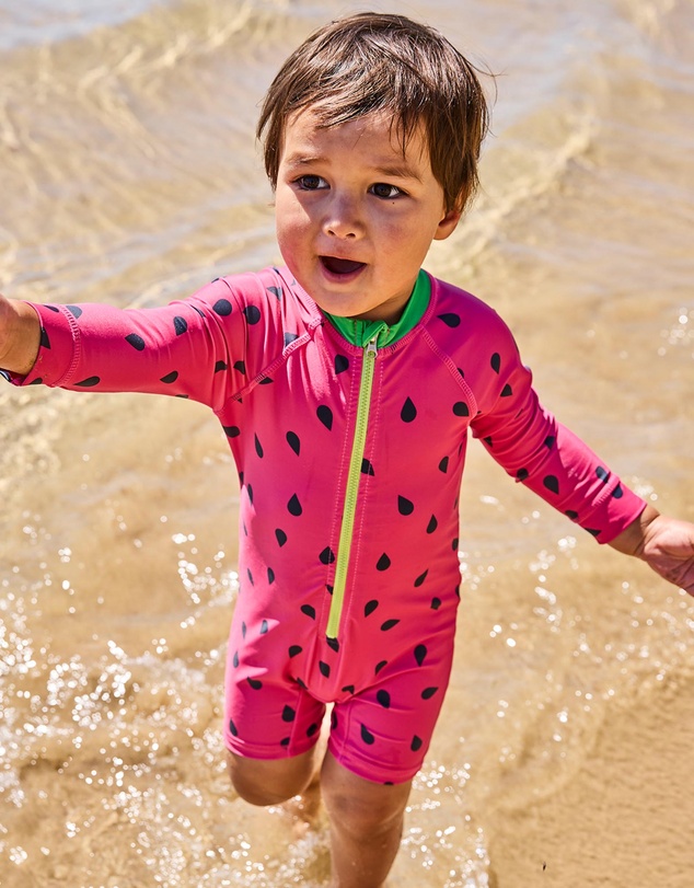 Kip&Co - Melon Baby Long Sleeve Zip Bathers - Babies