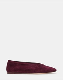 Steve Madden - Leni Wine Suede Flats