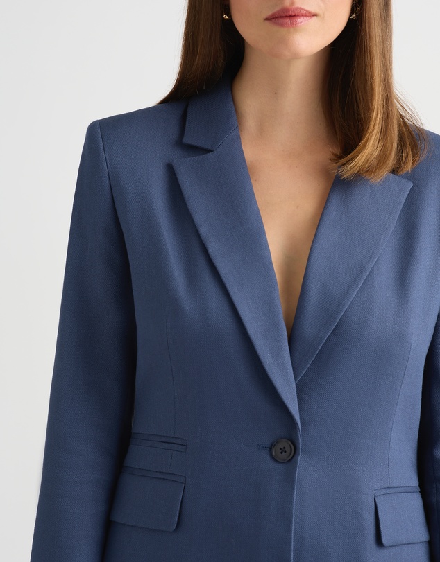 David Lawrence - Chaya Longline Linen Blazer