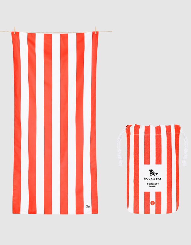 Dock & Bay - Beach Towel Cabana Collection L Waikiki Coral