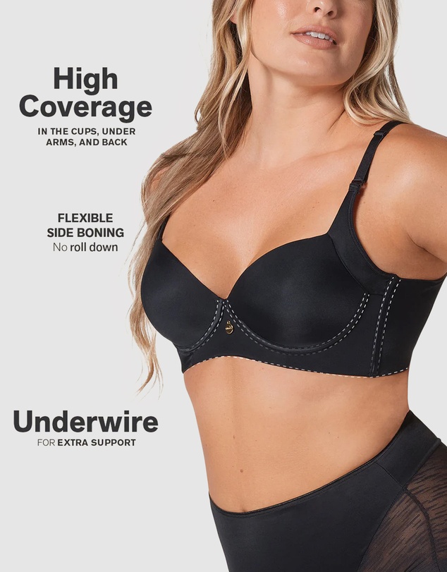 Leonisa - High Profile Back Smoothing Wired T-Shirt Bra