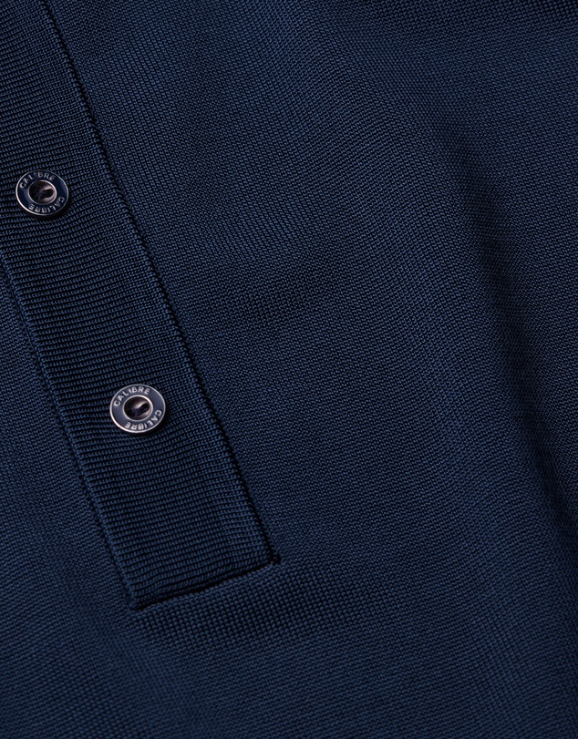 Calibre - Shiny Rayon Polo Navy