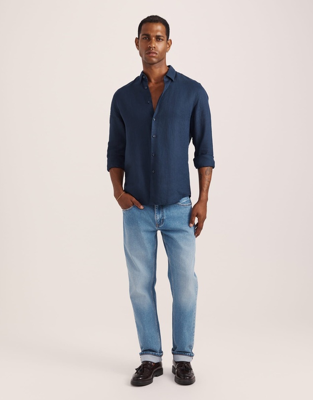 SABA - Anderson Long Sleeve Classic Linen Shirt