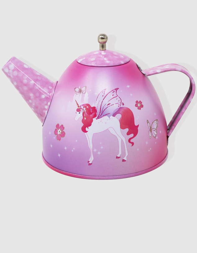 Pink Poppy - Unicorn Princess 15 Piece Tin Tea Set In Carry Case