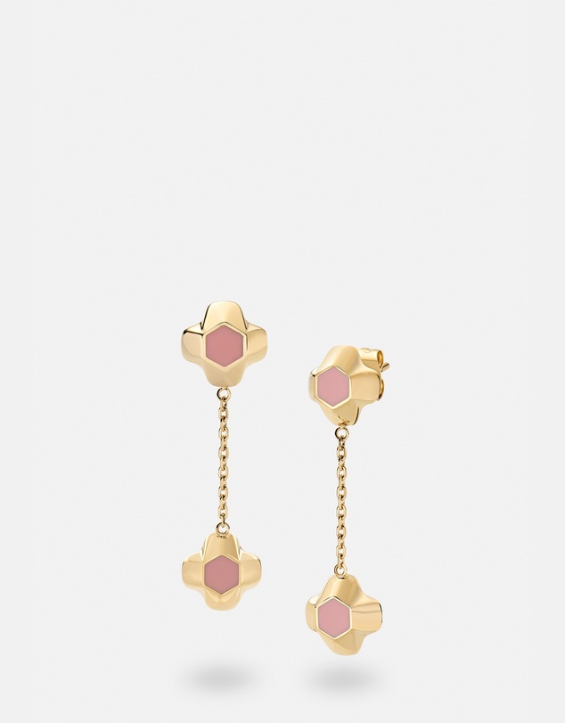 Daniel Wellington - North Star Earrings Drop Apricot Enamel