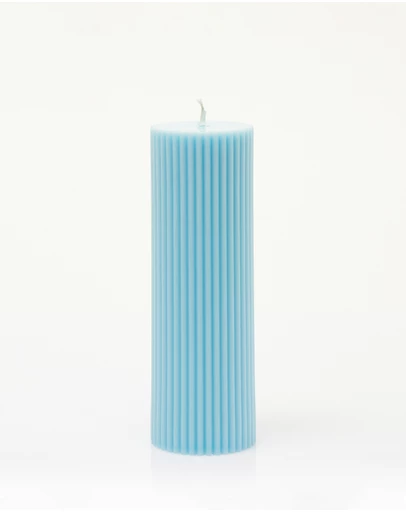 XRJ Celebrations - Pillar Pastel Blue Candle