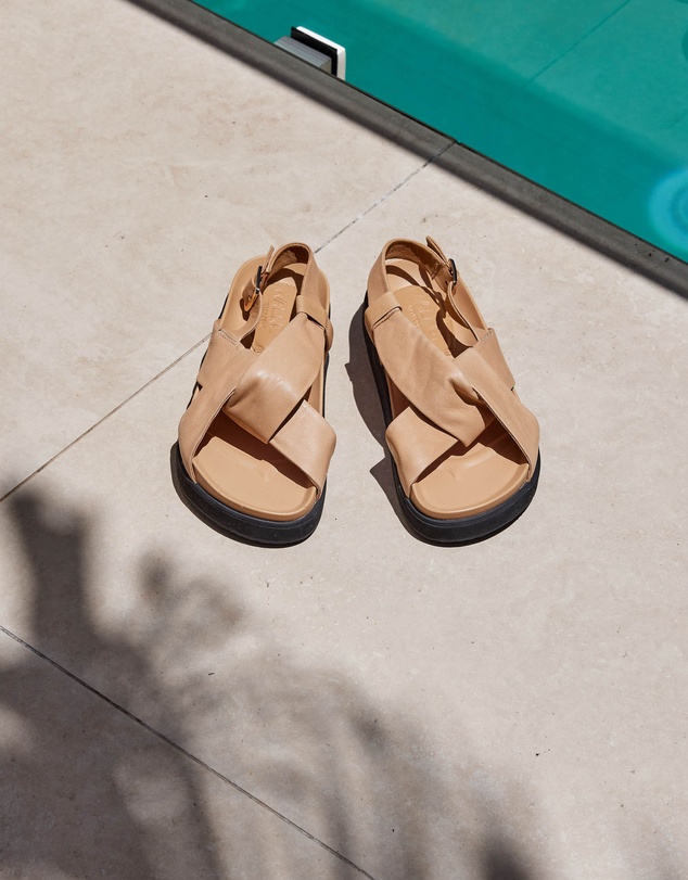 Walnut Melbourne - Mya Leather Sandal