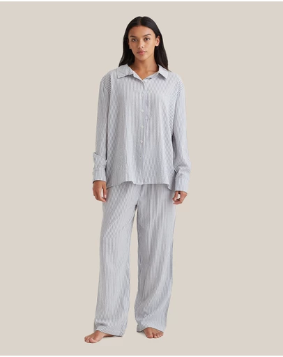 Papinelle - Sabine Seersucker Stripe Boyfriend Shirt