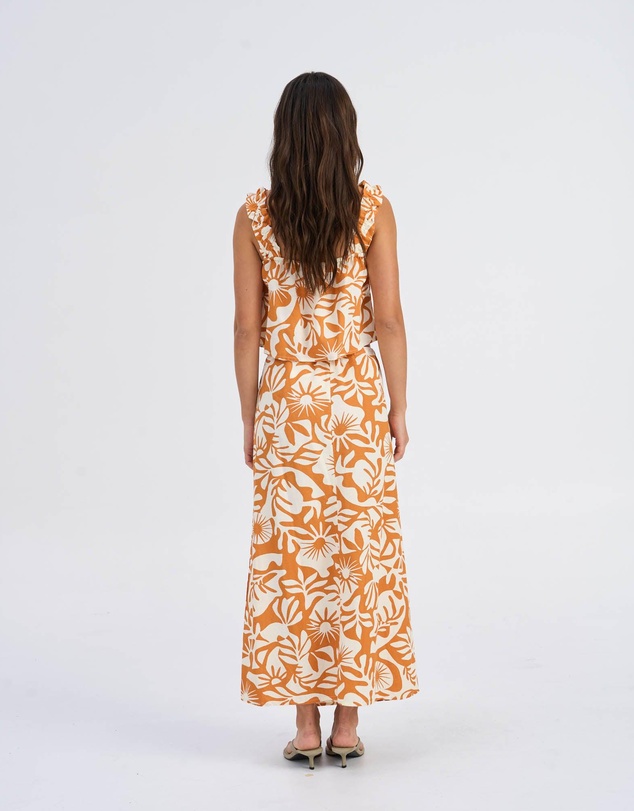 ONLY - Jakiri Printed Linen Maxi Skirt