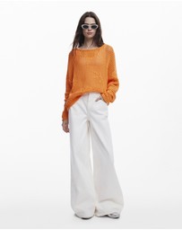 Desigual - Flowy openwork sweater