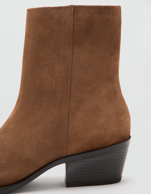 M.N.G - Heel Suede Ankle Boots