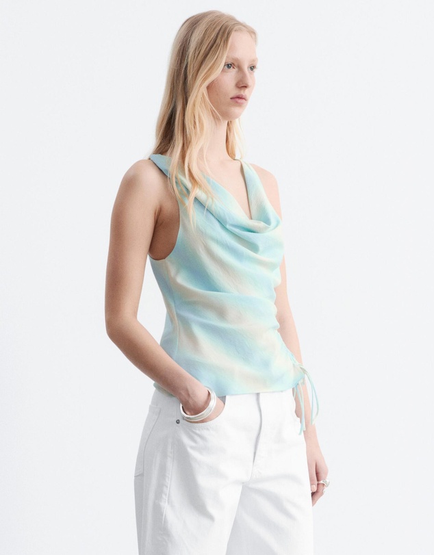 & Other Stories - Cowl-Neck Drawstring Top