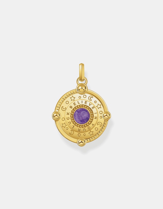 THOMAS SABO - Gold Cosmic Eye Pendant with Colourful Stones