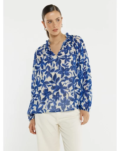 Sass - Willow Tie Front Blouse