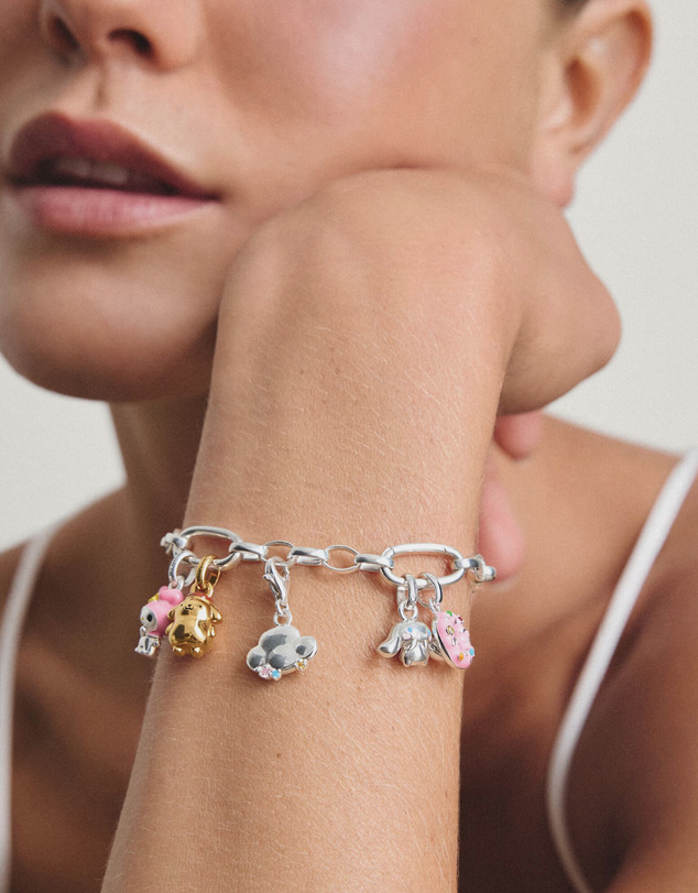 THOMAS SABO - Silver-Plated Rain Cloud Charm with Colourful Stones