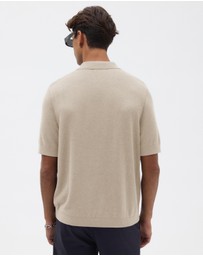 AERE - Silk Blend Textured Stripe Knit Shirt