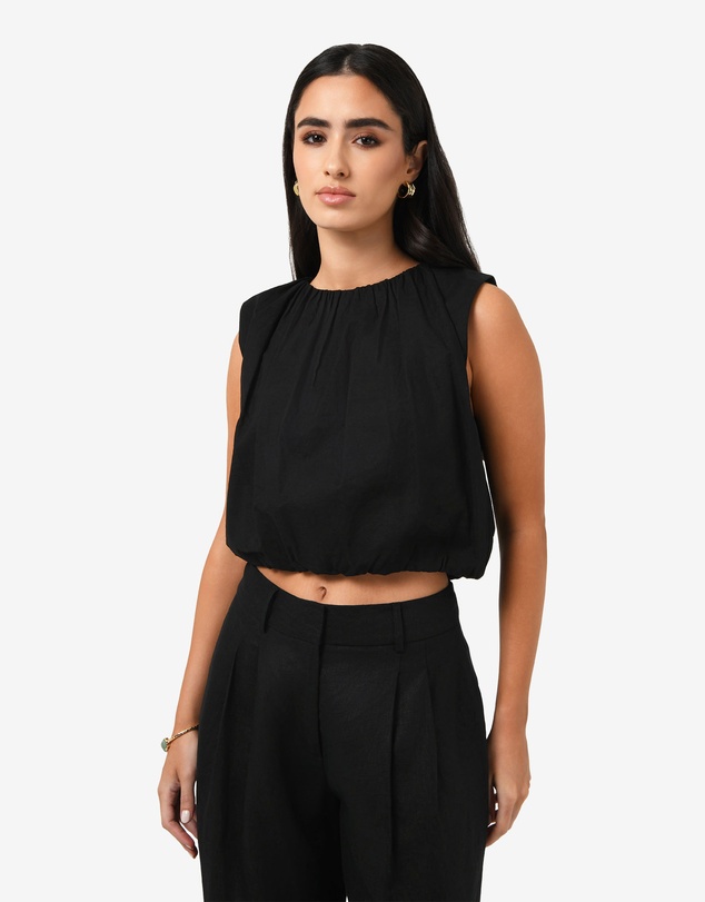 Forcast - Kenya Rouched Linen Top
