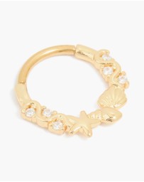 Lovisa - Surgical Steel Cubic Zirconia Sea Clicker Ring