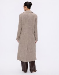 Minima Esenciales - Leni Wool Houndstooth Coat