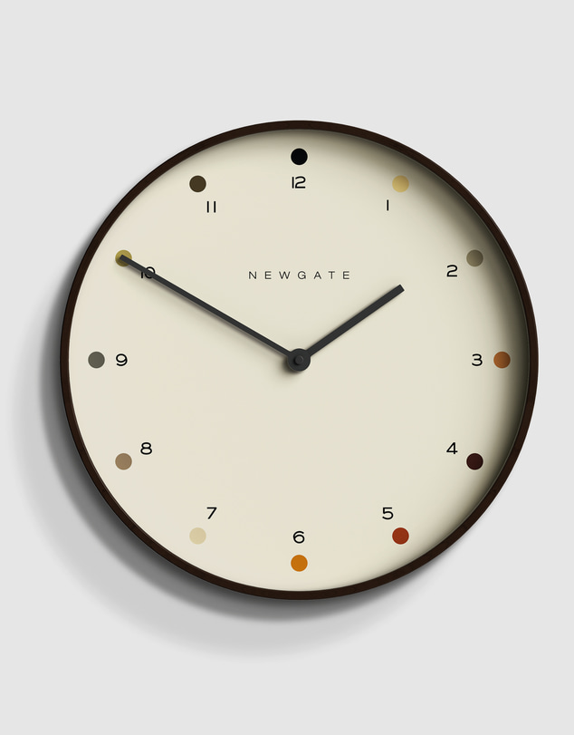 Newgate - Newgate Mr Clarke Clock Dark Wood Dot Dial 40