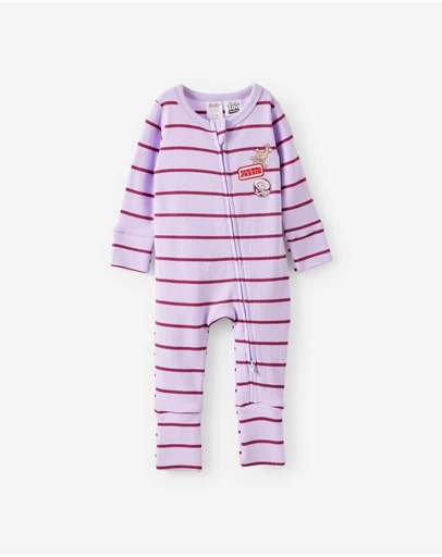 Cotton On Kids - Growie Long Sleeve Zip Romper - License