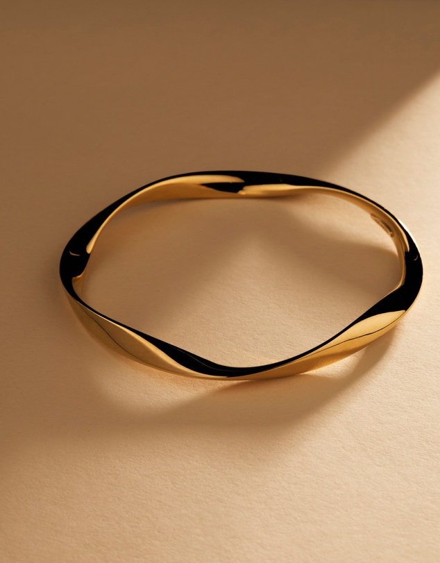Najo - Large Garden of Eden Yellow Gold Bangle