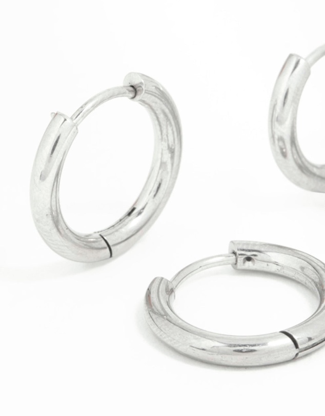 Lovisa - Surgical Steel Thick Hoop Earrings 2-Pack