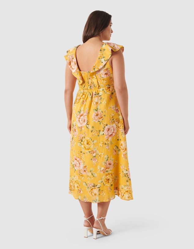 Forever New Curve - Lara Curve Frill Detail Midi Dress