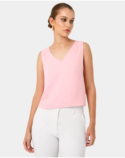 Forcast - Blair V-Neck Crop Top