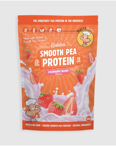 Macro Mike - Strawberry Delight Golden Smooth Pea Protein - 455g