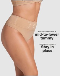 Leonisa - High-Waist Seamless Effect Tummy Control Shaper Thong