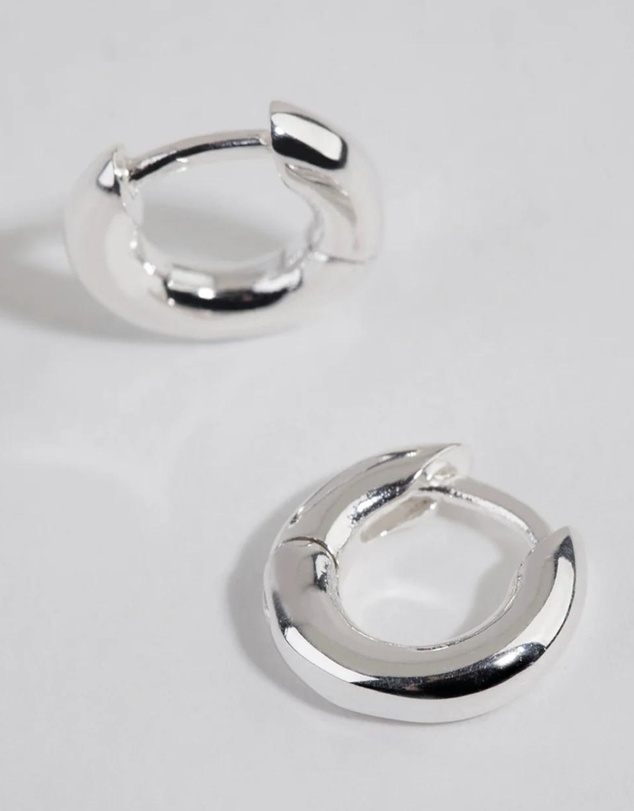 Lovisa - Sterling Silver Mini Chubby Huggie Earrings