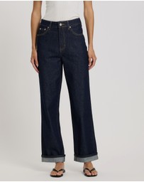 Atmos&Here - Mona Mid Rise Turn-Up Jeans