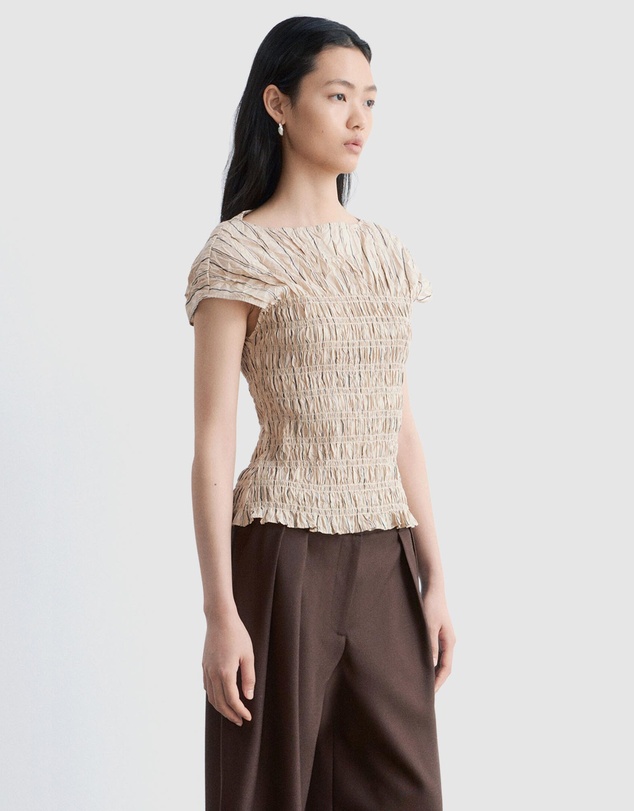 & Other Stories - Smocked Boatneck Top