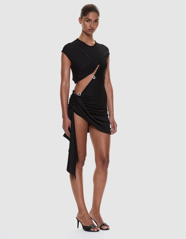 Christopher Esber - Droplet Crystal Clasp Draped Tank Dress