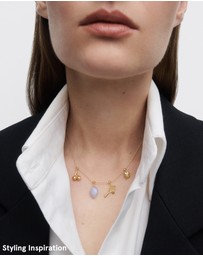 PDPAOLA - Serenity Blue Agate Charm Necklace