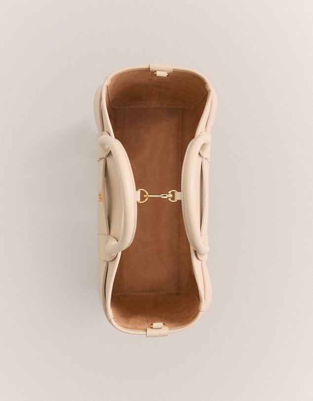 Trenery - Kalin Leather Small Tote in Tahini