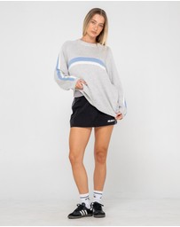 Rusty - White Lines Crew Neck Knit