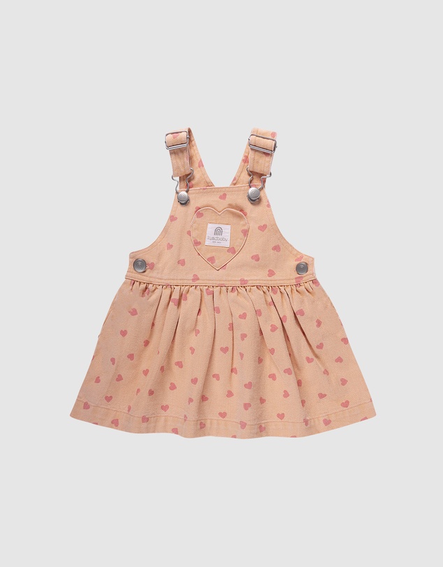Kynd Baby - Denim Pinafore in Pink Denim