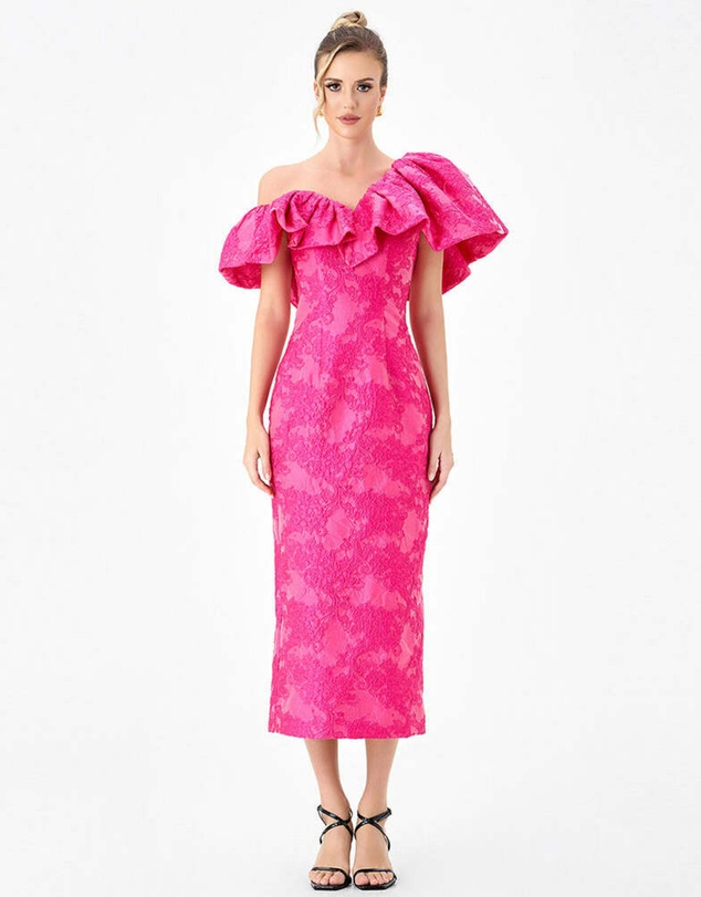 Bariano - Soliel Dramatic Shoulder Column Midi