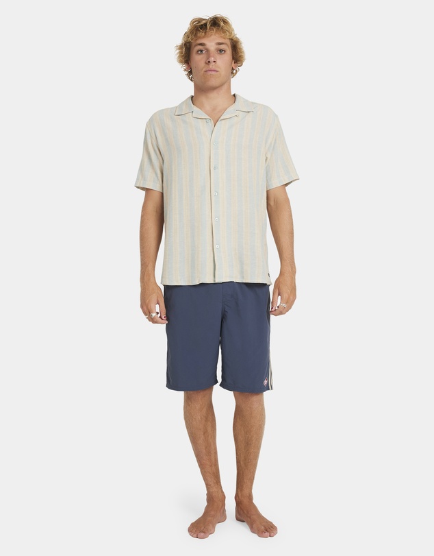 RVCA - Mens Beat Stripe Short Sleeve Shirt