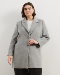 Atmos&Here Curvy - Romy Wool Blend Coat